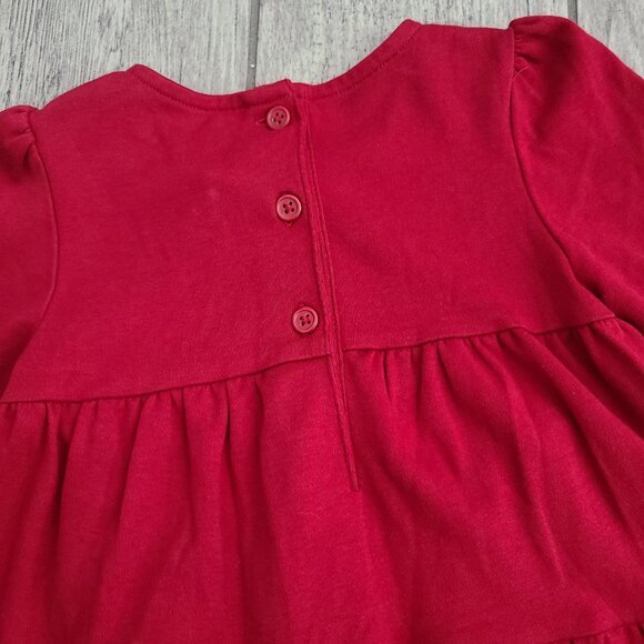 Gymboree Red Long Sleeve Dress with Floral Embroidery - Picture 8 of 8